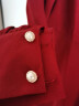 尚都比拉秋季法式连衣裙中长款气质女神范显瘦小个子裙子 酒红色 XL  实拍图