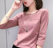 在礼七分袖t恤女新款2025年衣服宽松时尚中袖女款短袖百搭上衣潮流 七分袖-豆沙 S 实拍图