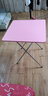 裕浩昌折叠桌靠边站餐桌简易家用小户型摆摊便携吃饭小桌子麻将桌小饭桌 加高方桌  粉色 实拍图