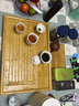 瓷牌茗茶具茶盘实木功夫茶盘茶具托盘 楠竹茶台茶具盘排水蓄水茶盘 大号）平板竹茶盘排水57*38*3.5 实拍图