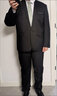 罗蒙男士西服套装商务职业正装小西装结婚新郎上班春秋季修身外套 黑色（西服+裤子+衬衫） 4XL 实拍图