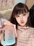 波比熊（BOBBI BEAR）运动水杯男大容量可装开水塑料杯耐高温吨桶大水杯女高颜值吸管杯 幻彩吨吨粉2500毫升+杯刷+吸管刷 实拍图