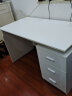 美宜德曼电脑桌 1.2米右三抽简约办公台式职员桌家用学习写字桌子 白色 实拍图