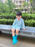 CREATURE HABITS儿童雨鞋防水防滑中筒男童小孩幼儿轻便舒适中筒雨鞋女童雨靴 马卡龙蓝色 36 ，35-36，(内长23.7cm/同成人37码) 实拍图