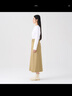 无印良品（MUJI）女式 棉斜纹 A字裙 半身裙 纯棉全棉 女冬款裙子 BE08CC3A 米色 M (160/66A) 实拍图