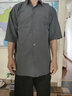 西域骆驼（VANCAMEL）短袖衬衫男夏季港风帅气男士宽松外套百搭休闲男装衬衣 深灰 L 实拍图