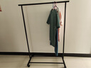 艾欧唯晾衣架落地室内折叠挂衣架子卧室衣架单杆式衣帽架家用挂衣架jm. 【加高加粗款】经典黑150*150 实拍图