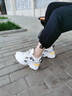 柯妮丽人老爹鞋女内增高小白鞋2025新款真皮厚底鞋子透气小个子时尚休闲鞋 尾部红色 37 实拍图