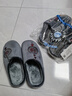 回力棉拖鞋男秋冬季灯芯绒居家鞋女中国风防滑家用情侣款加绒保暖拖鞋 灰色 40-41 【标准码】 实拍图