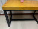 恬梦实木电脑桌台式家用简易书桌简约卧室学习写字桌办公长条桌子 标准版:120*60*75桌面厚8公分 实拍图