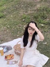 派迪狐（paidihu）法式连衣裙夏季新款初恋收腰减龄显瘦V领泡泡袖短裙百搭裙子女装 米白色 M (95-105斤) 实拍图