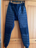 恒源祥保暖羽绒裤男内穿修身轻薄款女士中老年棉裤冬季加厚防寒白鸭绒裤 男士藏青（轻薄款-前面羽绒） XL (175) 实拍图