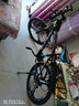 EG7山地自行车成人学生变速越野单车双减震赛车26寸青少年男女 三刀【升级减震 轻量铝架】黑蓝 24寸27速【适合：145-165CM】 实拍图