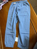 Classic Teddy童装儿童裤子男女童防蚊裤宝宝长裤中小童运动休闲长裤 印标竖条蓝灰 130 实拍图