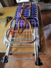 杰适（jieshi）购物车爬楼买菜折叠款便携手拉车铝合金拖车上楼梯车老年菜篮推车 八轮-经典款PU水晶轮 实拍图