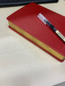 法拉蒙（faramon） 600页笔记本子超厚空白页手账本办公文具欧美风格速写本小号皮质加厚日记本记事本定制 A5酒红色/皮面/烫金边/空白内芯 实拍图