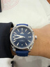 积优（JEAYOU）轻便运动表带橡胶表带适用浪琴康卡斯万国欧米茄海马300沛纳海宝珀百年灵帝舵豪利时万宝龙手表带 蓝色 20mm 针扣 实拍图