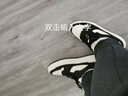 皓顿（HAUT TON）【张信哲/王子奇同款】男鞋休闲鞋头层牛皮厚底板鞋运动休闲鞋 黑白色 41 适合运动鞋42码 实拍图