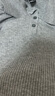 UR2024秋季新款女装纽扣翻领修身针织衫UWM940011 冷灰 M 实拍图