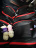 翰静 新款汽车卡通坐垫四季通用座垫全包围座套透气织物座椅套适用于 黑红色（皮革+织物） 大众桑塔纳朗逸帕萨特途岳途观L 实拍图