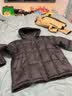 太平鸟男装羽绒服【余三火同款】轻暖连帽短款冬宽松面包服 黑色 3XL  实拍图