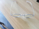 蔡司（ZEISS）镜片近视眼镜框男钛架防蓝光辐射眼镜女配眼镜有度数金边多边形 银色（时尚圆框） 实拍图