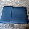 JPLAYER笔记本电脑内胆包适用于联想华为苹果macbook12-14英寸简约轻薄皮质电脑保护包 灰蓝 实拍图