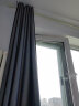 金蝉现代简约日式成品窗帘布客厅卧室全遮光窗帘打孔式铅灰色 130*180 实拍图