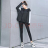 佐文希（ZUOWENXI） 瑜伽服套装长袖大码胖mm宽松200斤健身跑步服运动服套装女 黑色五件套 4XL 170-200斤 实拍图