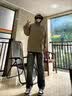 Foss Phil破洞牛仔裤子男士秋冬百搭宽松休闲直筒高街阔腿裤501复古蓝L 实拍图