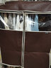 小黑裙立体衣服防尘罩家用加厚透气大衣罩全封闭挂式防尘套收纳袋挂衣袋 咖啡色 中号宽(78cm宽*52cm深*100cm高) 实拍图