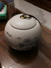 宸雅 陶瓷茶叶罐大号密封储茶罐储存罐储物罐哥窑罐子茶叶盒礼盒包装 如意哑光独钓江雪（不含礼盒） 实拍图