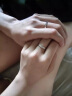 慕洛菲纯999足银情侣戒指镶钻男女士结定求婚对戒生日礼物送女友老婆 永恒挚爱（八仓直发，可分开发货） 实拍图