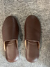 KuanVei羊皮拖鞋秋冬季包头居家皮拖鞋男防滑真皮女家用高档室内凉鞋 棕色-全包款 41 -42码【29号】 实拍图