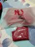 KJ文胸无钢圈内衣女无痕聚拢文胸套装调整型上薄下厚按摩一片式胸罩 本命年酒红色套装 85C =38C(薄杯) 实拍图