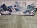 酣墨香客厅装饰画新中式挂画山水画办公室画沙发背景画风景画靠山图壁画 AM113【流水生财】 140x60cm—下单前请先了解 [黑框】+经典油画布画芯质感视觉 实拍图