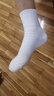 小马树松口袜老年袜子秋冬季男士纯棉中筒袜宽口男袜老人袜 男39-44码】5双白色 实拍图