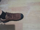 金盾骆驼男鞋户外登山鞋男冬季真皮头层牛皮透气防水防滑徒步鞋运动休闲鞋 8195棕色 41 实拍图