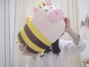 有妮按摩颈椎器跨新年送女友老公男士老婆蜜蜂猪生日礼物男女生男朋友纪念日情人节创意实用元旦礼品 蜜蜂猪按摩抱枕公仔娃娃【经典限量款】 实拍图