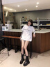 柯思娜妮短靴女2024秋季新款增高靴子女士中筒靴厚底马丁靴英伦风烟筒女靴 黑色高筒单里 37 实拍图