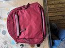 伊诗黛背包双肩包女2025韩版百搭休闲女士牛津布大容量旅行包潮女包 酒红色 实拍图