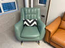 牧席轻奢单人沙发客厅北欧美式老虎椅酒店房间休闲阳台卧室单椅沙发椅 4-薄荷绿-防污透气科技布 实拍图