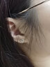 六福珠宝 铂金耳钉娉婷系列心思足铂心形耳饰  计价HIP50007 约1.40克 实拍图
