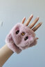 京堂京品 毛绒手套女冬季翻盖半指时尚写字开车棉女生保暖手套防寒毛线 实拍图