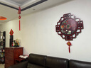 奇画新中式玄关装饰画餐厅福字挂画客厅沙发背景墙壁画立体浮雕画 家 80cm*80cm 实拍图