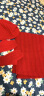 帕什 新款女士披肩100%山羊绒多种戴法一衣多穿纯色围巾开衫 JF-23 红色 实拍图