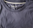 班尼路（Baleno）短袖t恤男纯色体恤情侣款上衣青年基础百搭打底衫休闲透气新疆棉 53B灰蓝 XL 实拍图