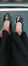 TLOUU 香港潮牌女鞋头层牛皮休闲鞋套脚一脚蹬懒人鞋浅口弹力软底单鞋 黑色 40 晒单实拍图