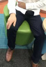 爱登堡【三防冰丝休闲裤】男士夏季薄款冰丝高弹透气吸湿商务直筒长裤子 黑色 29 实拍图
