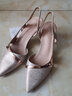 达芙妮包头凉鞋女时尚优雅细跟高跟鞋女性感公主风后空百搭女鞋单鞋女4622303011 香槟色 39  实拍图